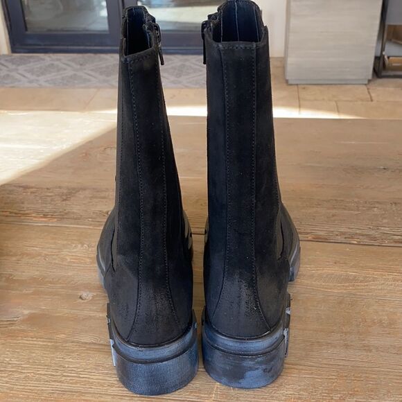Free People Brooks Chelsea Boots Black Suede Lug Sole US 7 - Picture 7 of 11